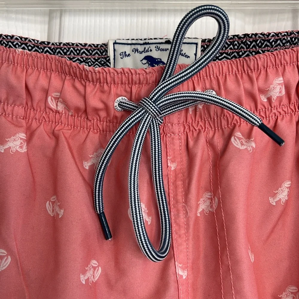 TED BAKER Lobster-Print Swim Trunks men’s size L/XL